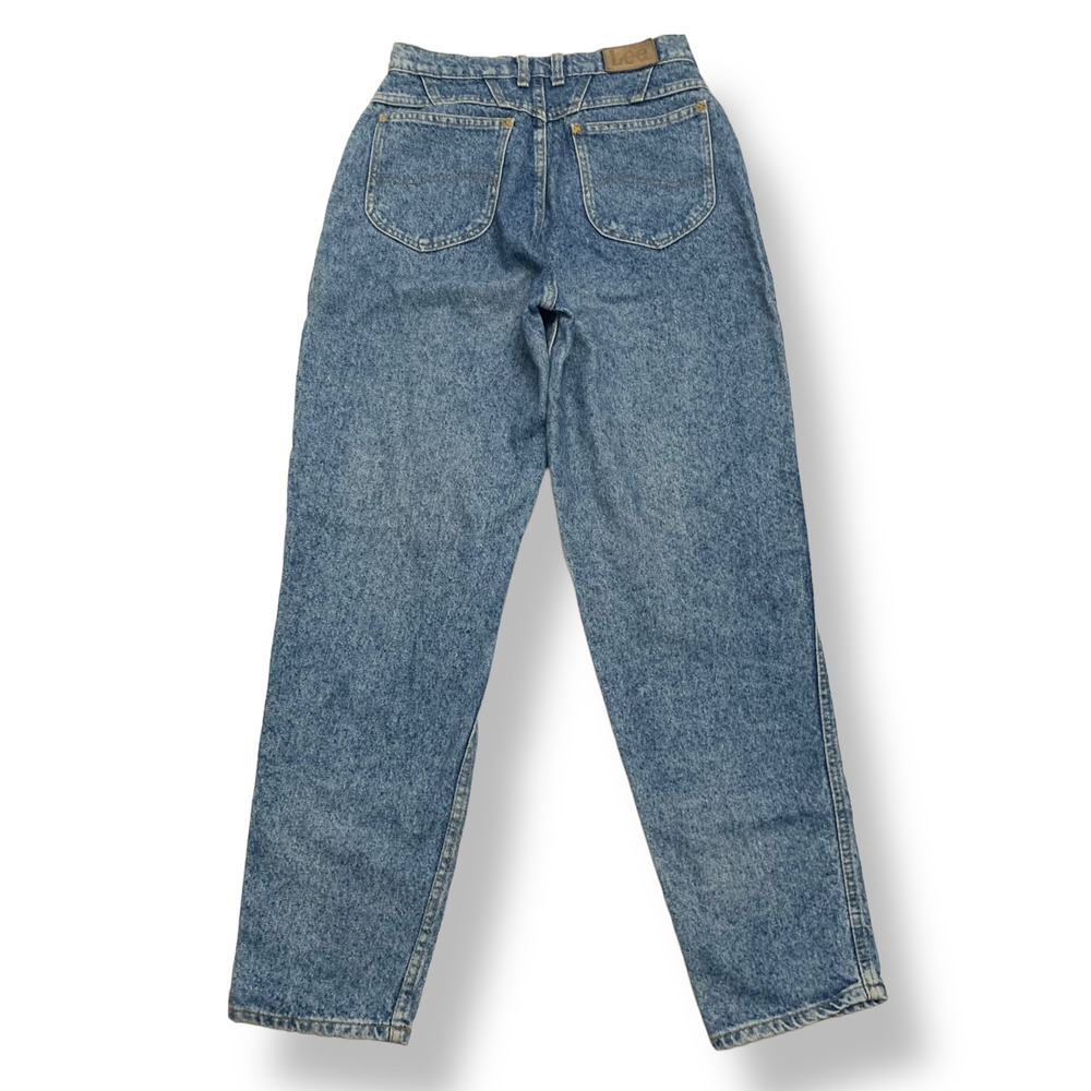Vintage Lee Women's High Rise Straight Mom Jeans Acid Washed Blue Size 10 - Picture 2 of 9